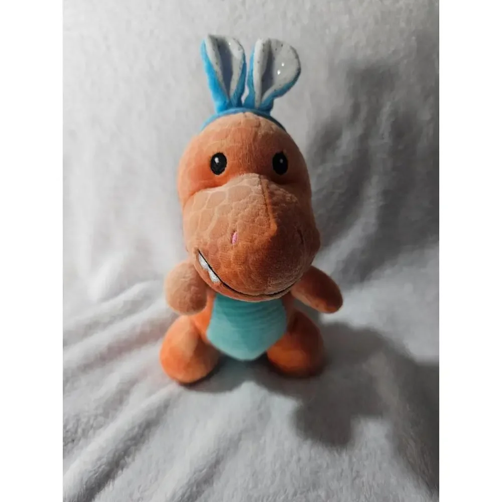 New Walmart Dinosaur Easter Bunny Rabbit Plush Toy Stuffed Animal 7.5" Orange - Picture 1 of 10